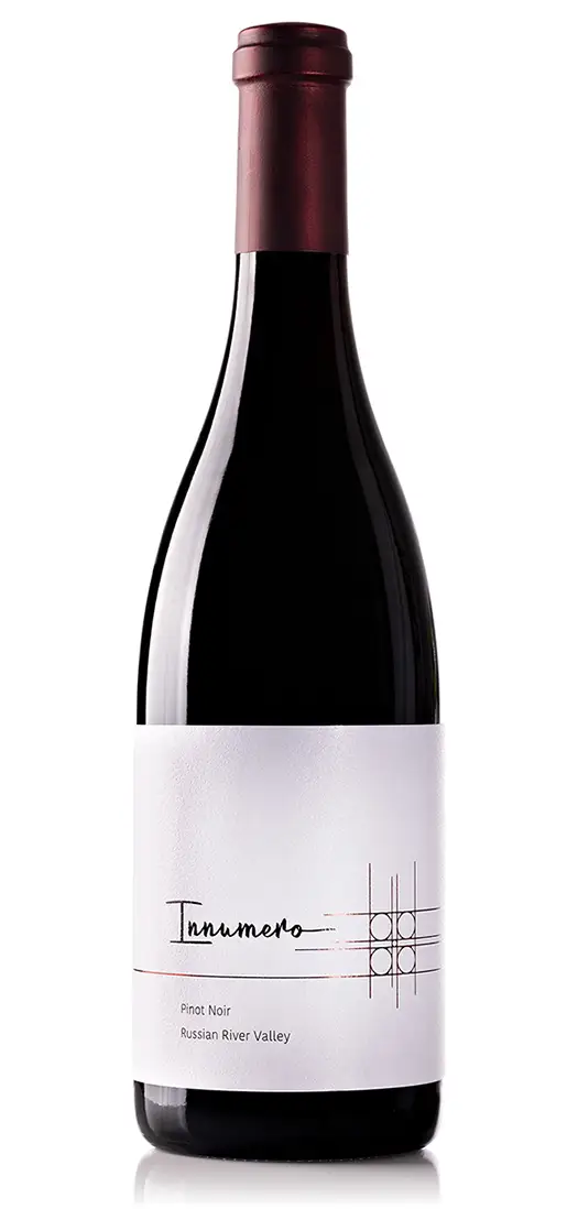 A very clean photo of a Napa Valley red wine bottle against a white background. The photo was shot at Ryan Smith's Napa Valley photography studio.